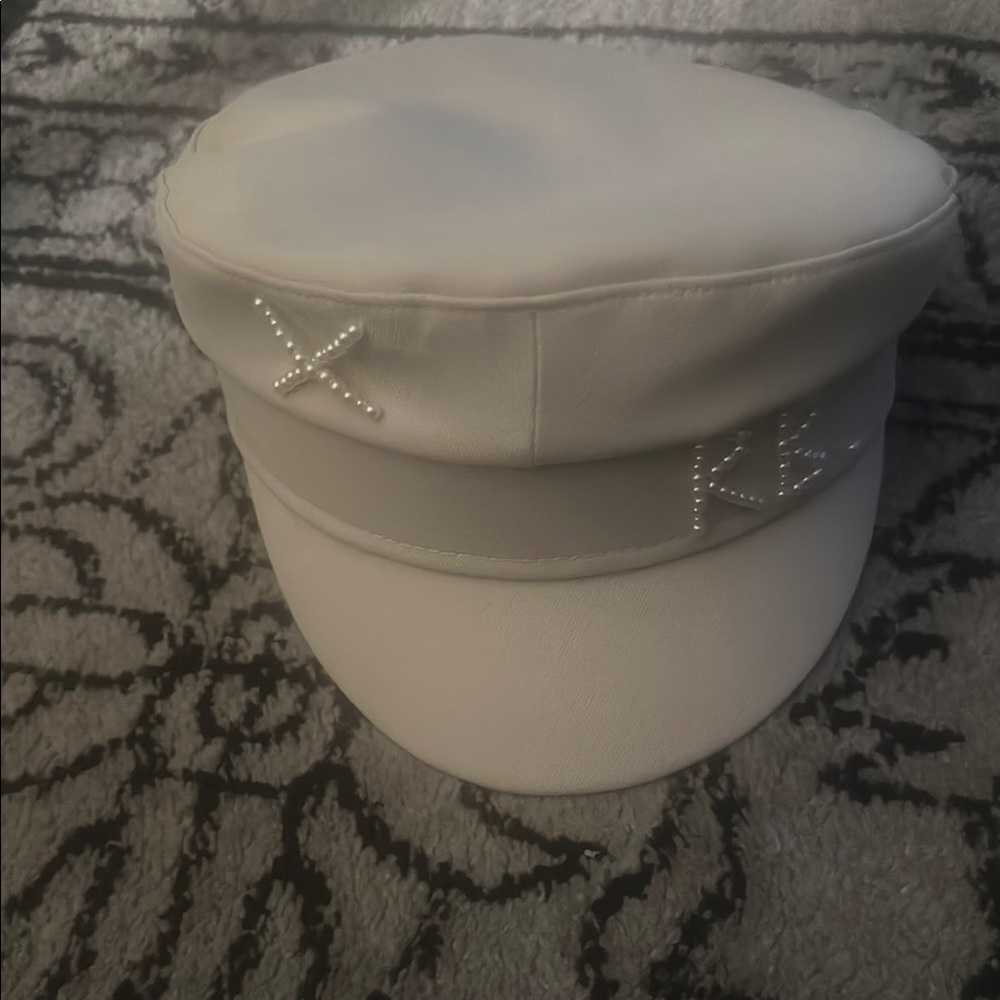 Ruslan Baginskiy baker bay hat  pearl embellished size small